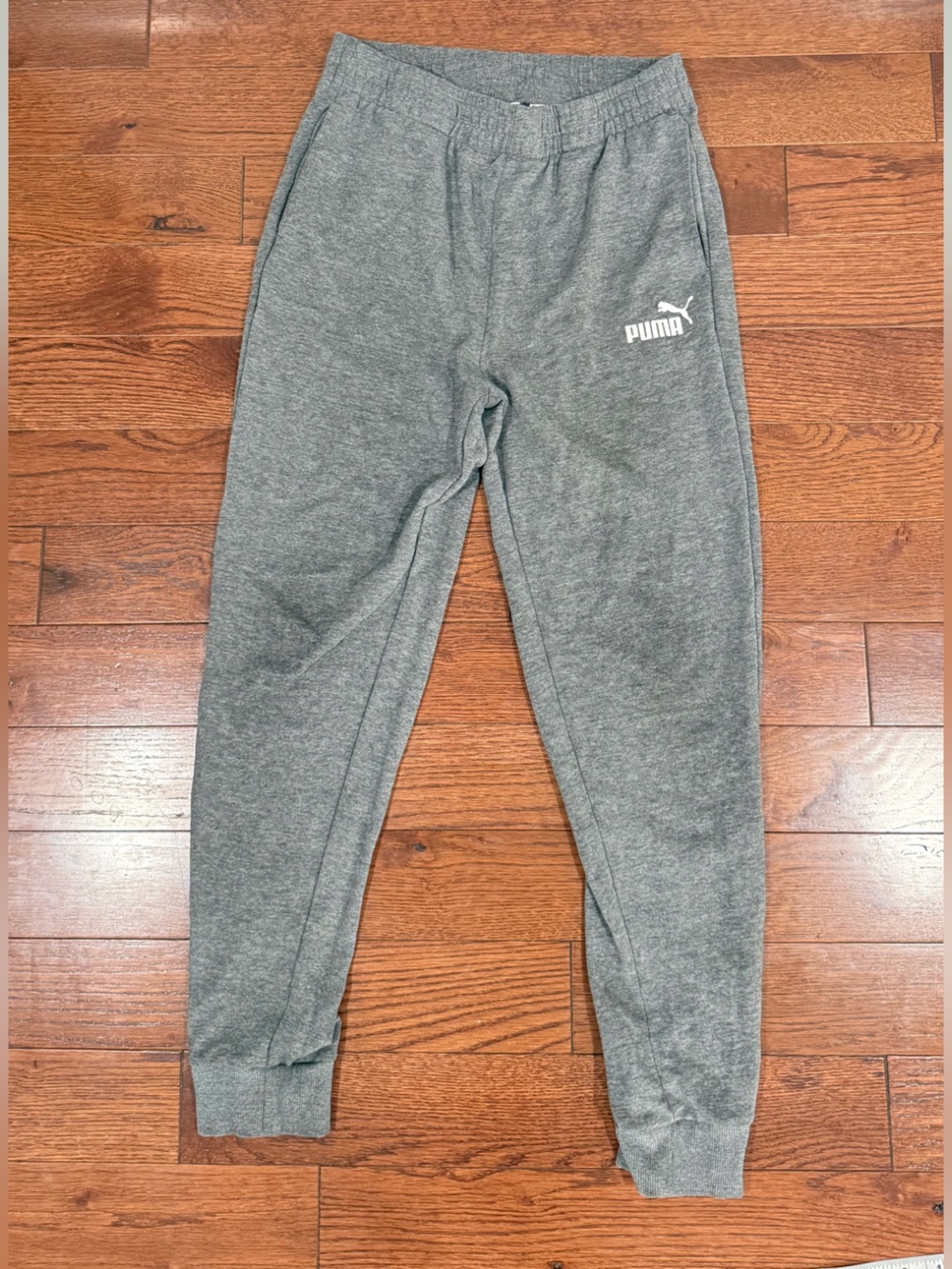 Puma Gray Kids Fleece Joggers